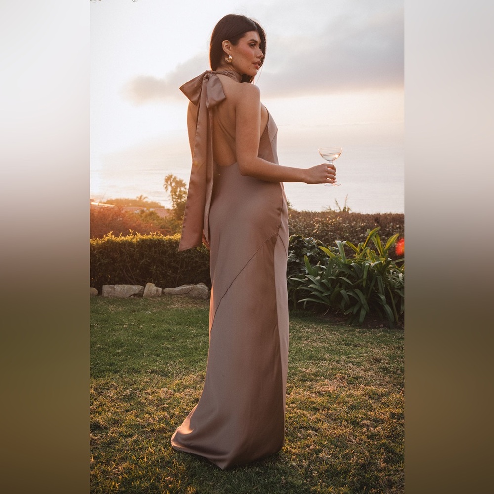 Show Me Your Mumu Lisa Maxi Dress Size XS Dune Halter